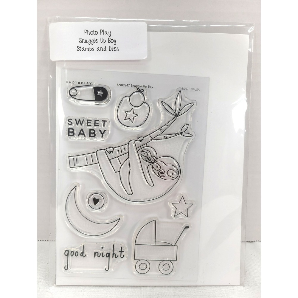 Photo Play Snuggle Up Boy Stamps and Dies
